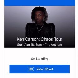 Chaos Tour Ticket 