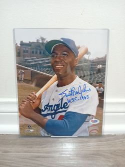 Dodgers- "Sweet" Lou Johnson autographed photo