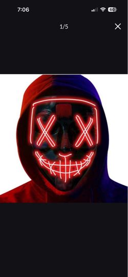 Halloween Masks With LED Glowing Lights
