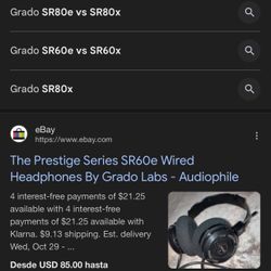 🎧 Grado SR60e  STUDIO Headphones 🎶