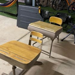 Antique School Desks