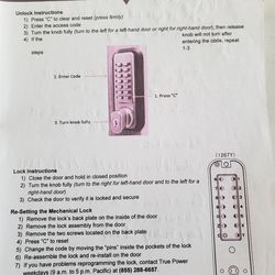 (2) two Altisourse Keyless Deadbolts