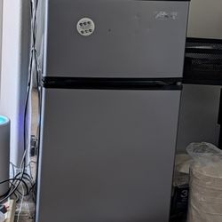 Arctic King 3.2 Cu ft Two Door Mini Fridge with Freezer, Stainless Steel, E-Star