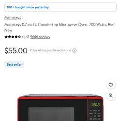 MainStays Red Microwave 