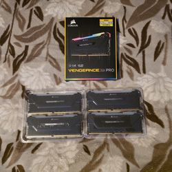 VENGEANCE® RGB PRO 128GB (4 x 32GB) DDR4 DRAM 3600MHz C18 Memory Kit — Black