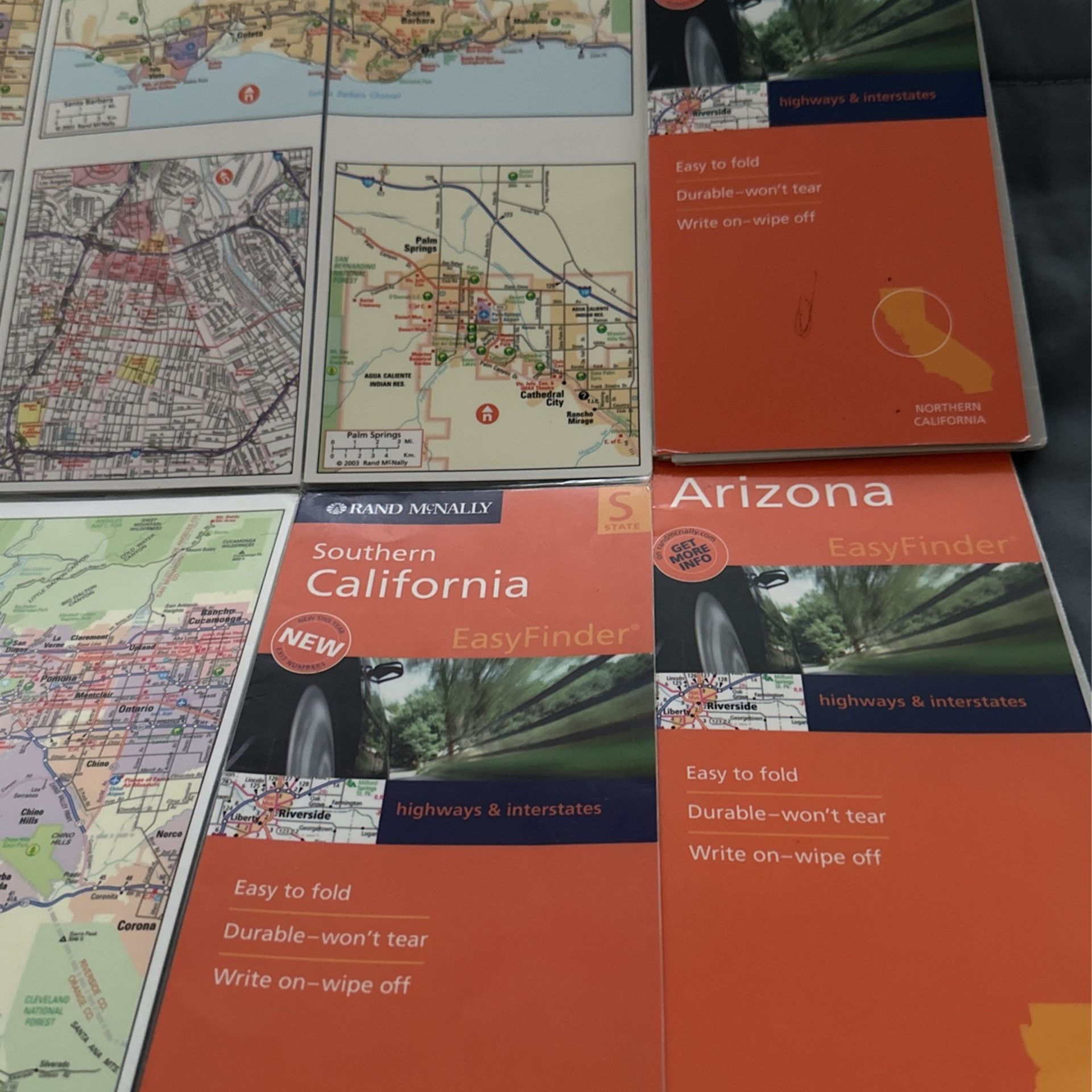 I Have Some Maps Rand McNally These Maps Folded Up And Cover With Laminated Just Make Me An Offer !