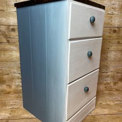 Refinished Accent/Storage Wood Cabinet With Drawers