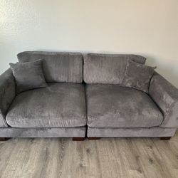 New Grey Corduroy Modular Sofa