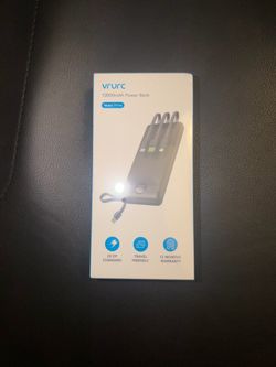 VRURC Portable Charger Power Bank, USB C Battery Pack 10000mAh, Flight-Safe Travel Essentials, 5 Outputs 2 Inputs Slim Phone Charging Bank Built-in Ca