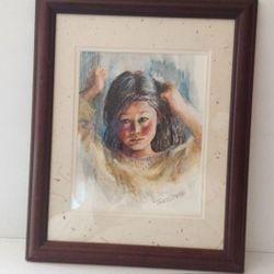 Coetas Angel By Tandy Zorba. Water Color Pencil On Paper Painting. 