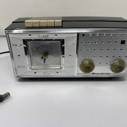 Vintage Bulova Troubadour Clock Radio Model 190 Series