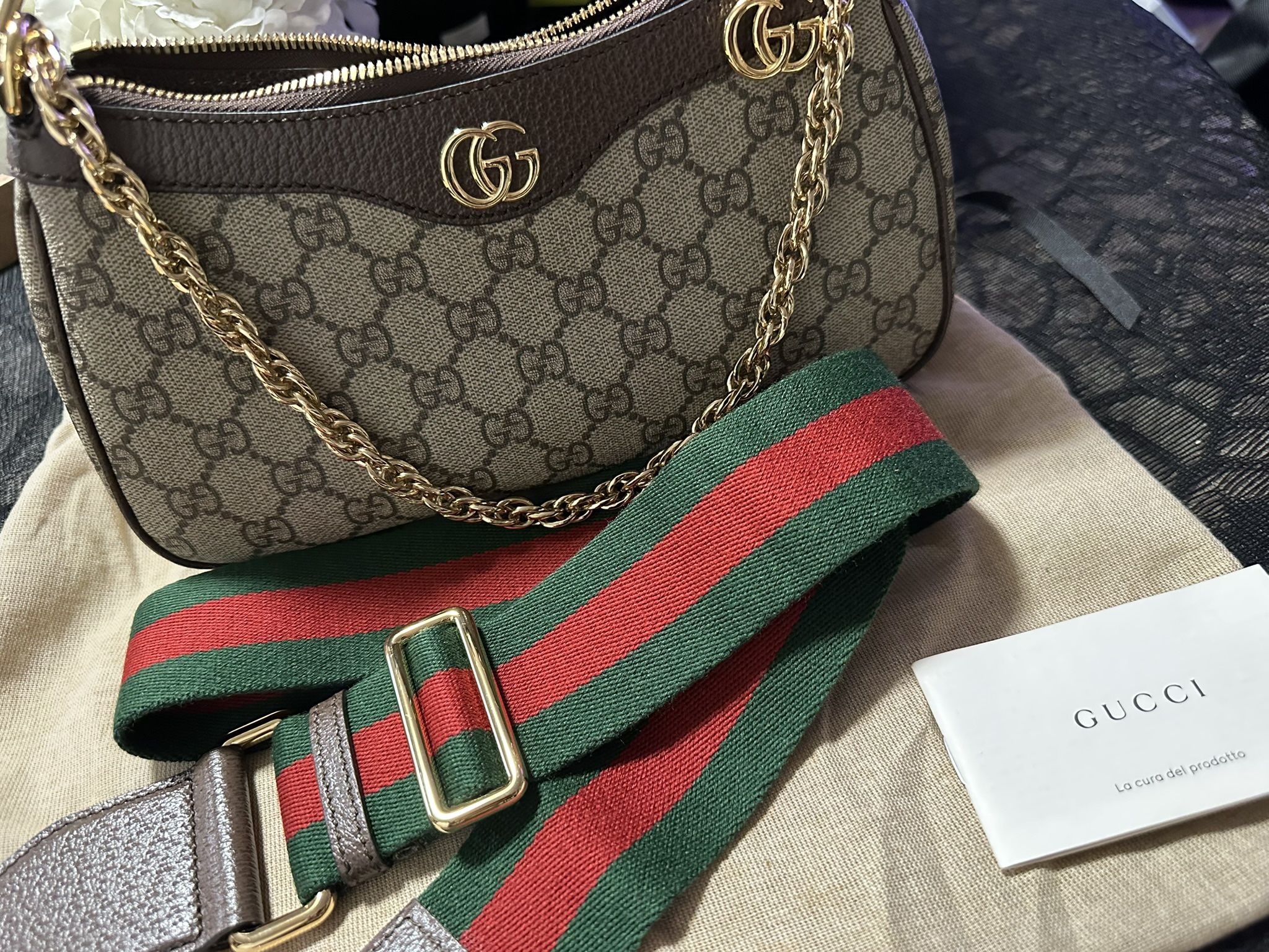 Gucci Ophidia Mini Purse And Supreme Strap