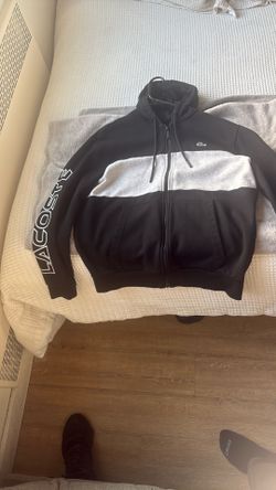 Lacoste Jacket, Black And Gray Size Large