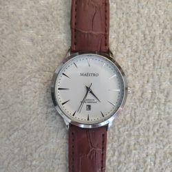 Maestro Classico Men's Watch Brand- New,brown Leather strap