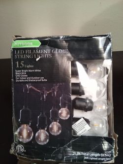 LED filiment globe lights