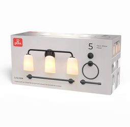24-in 3 Light Matte Black Modern/contemporary Bathroom Vanity light