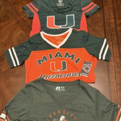 NWT U Miami shirts 