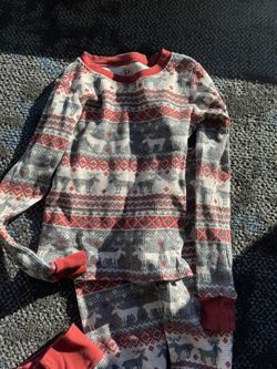 PJ Place Long John Set sz 6 kids Moose Unisex Layered Comfort Sleep