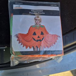 Halloween Pumkin Poncho