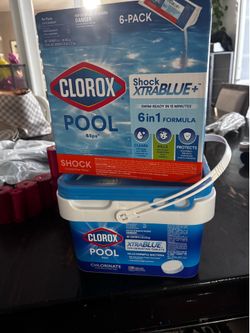 25 Pound Chlorine Tablets Tabs Pool Spa PLUS Clorox 6-1 Clarifier Shock