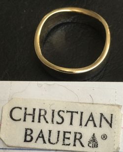 Designer 14k Yellow And White Gold Band