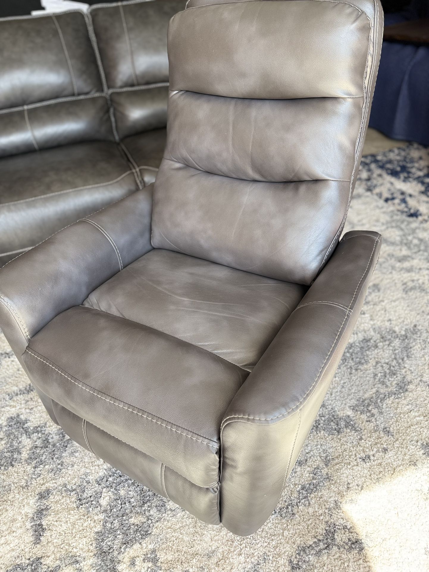 AMERICAN FURNITURE Artemia Gray Taupe Recliner-Swivel And Rocker