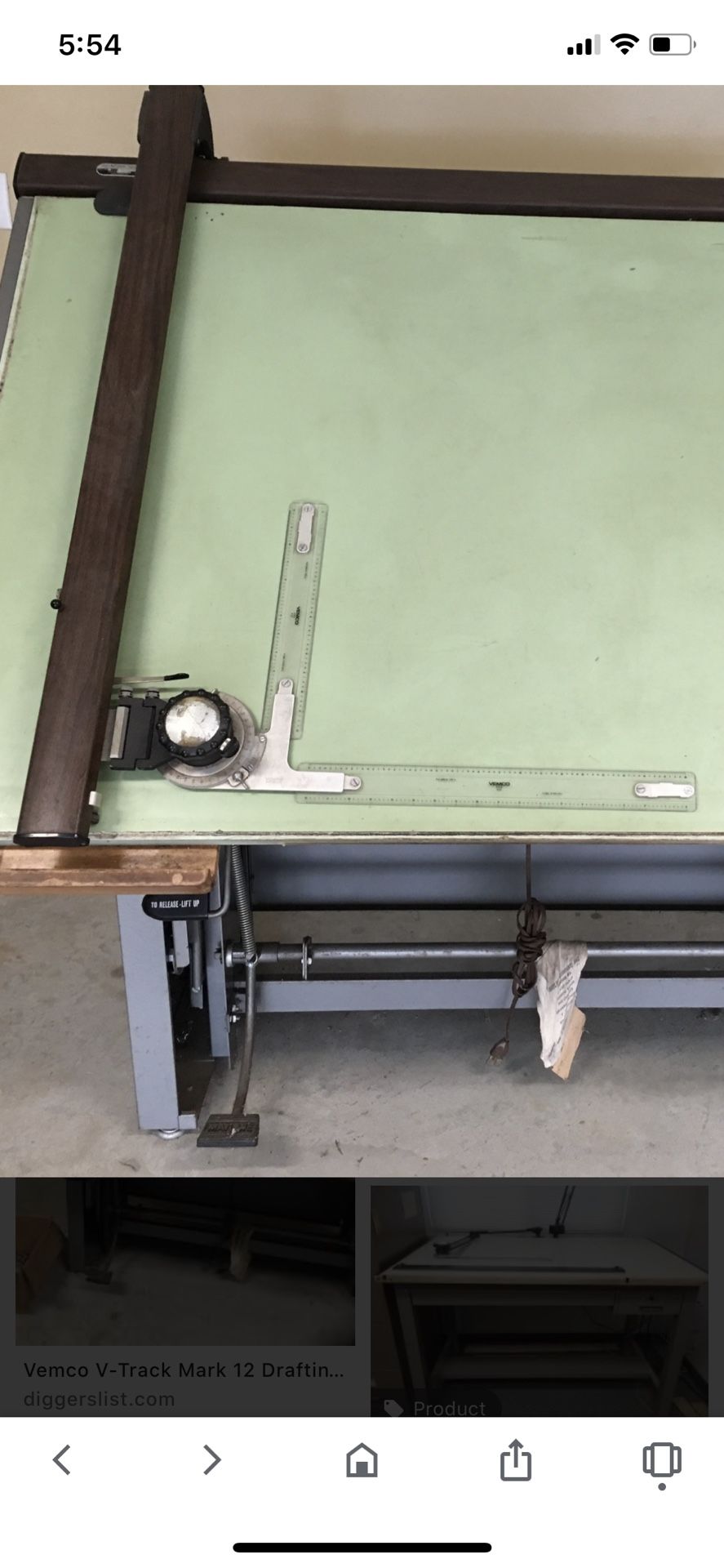 Vemco V Track drafting machine