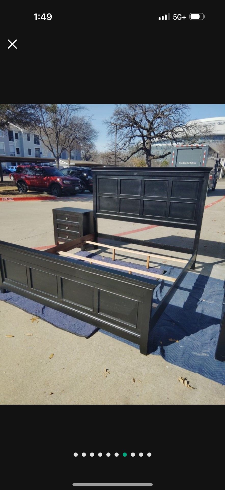 King Bed Frame And Night Stand $200