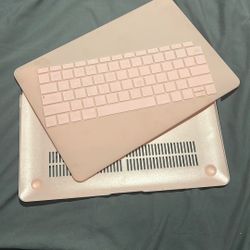 Pink Mac Book Air 13” Case And Keyboard Protector