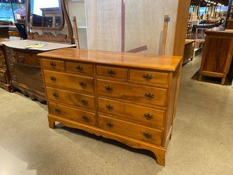 Vintage Ten Drawer Dresser with Detachable Mirror Slats