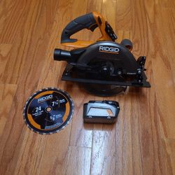 Ridgid 18V 7 1/4" Circular Saw, Battery