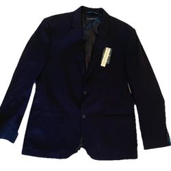 Perry Ellis Travel Luxe Washable Suit Jacket 46R Black Slim Fit NWT Stretch