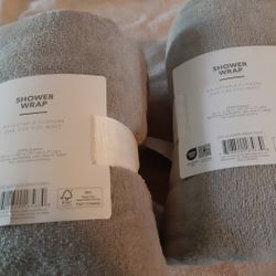 Brand New Shower Wrap Towel Gray