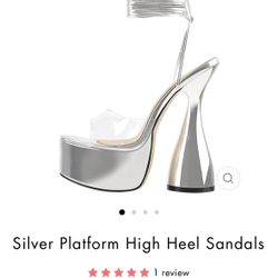 Grey lace Up Circular Heels Snakeskin