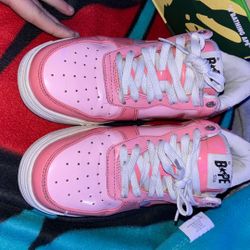 Bape pink shoes, brand new