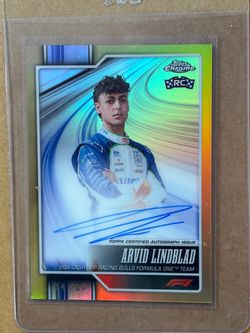 Topps 2026 Chrome F1 Arvid Lindblad CAC-AL Gold Hard Signed Auto 34/50