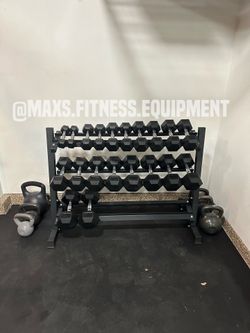 NEW DUMBBELLS SET 5-50 WITH RACK