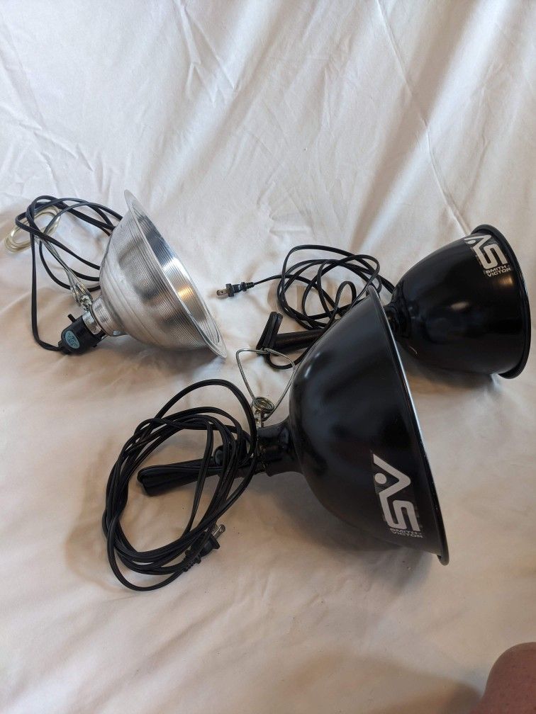 Four studio photography lights