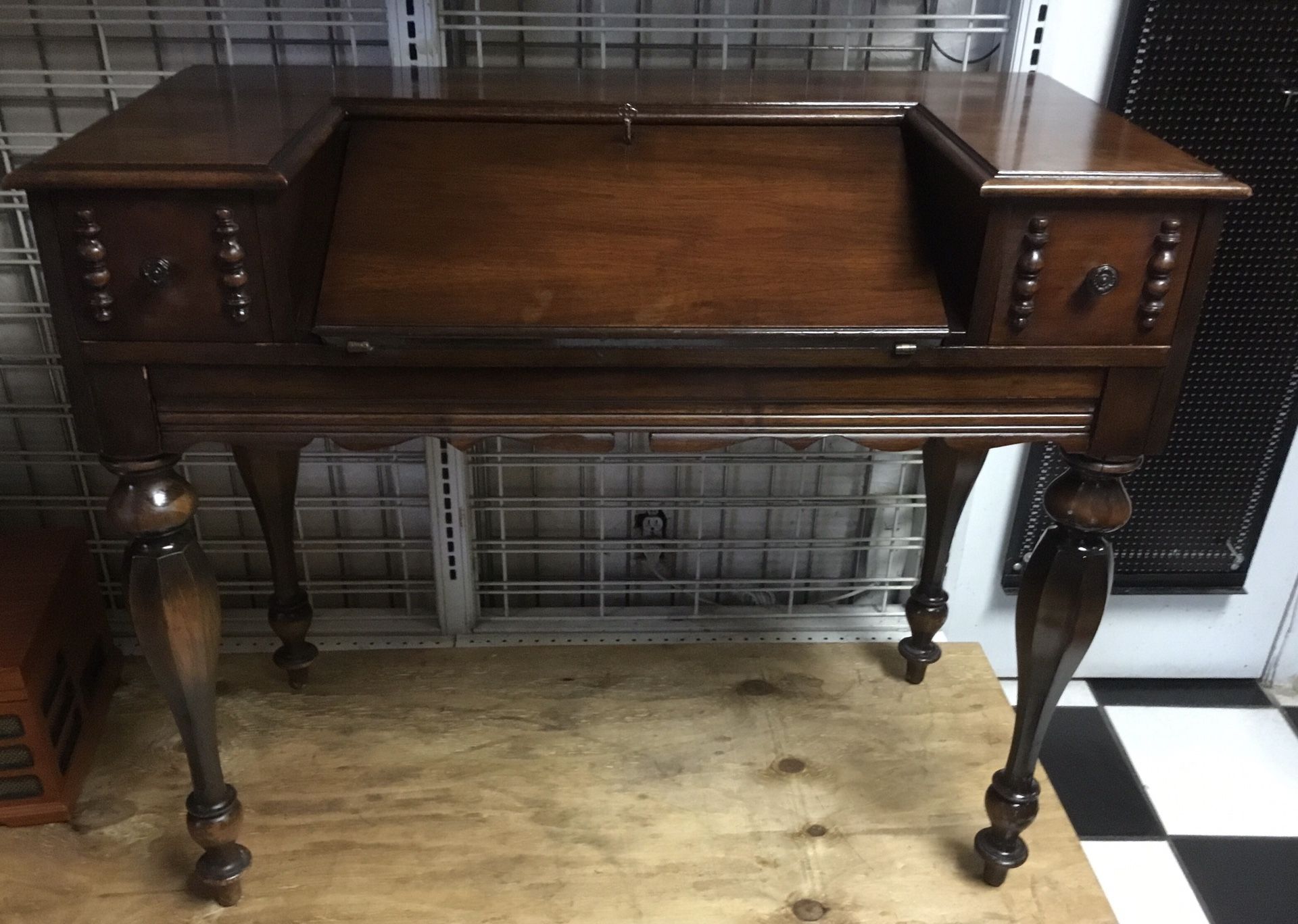 Antique 1800’s - 1900 Spinet Mahogany Drop Front Writing Desk.