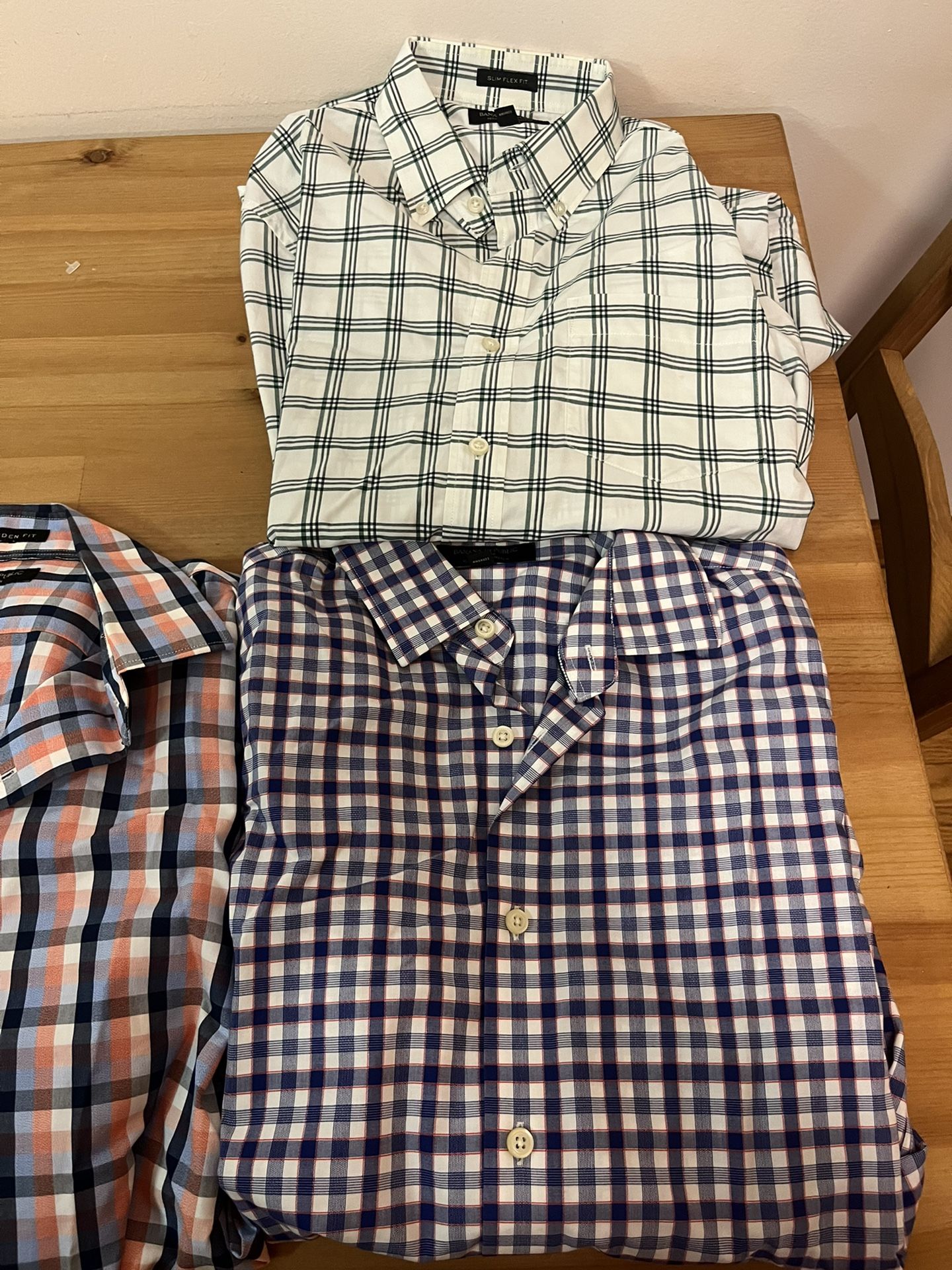 3  Mens Small Banana Republic Dress Shirts