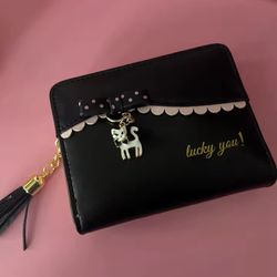 3 THREE ITEMS BUNDLES NAILS PRESS ON Y2K WALLET BOW CAT LACE PEARL KEYCHAINS HEART