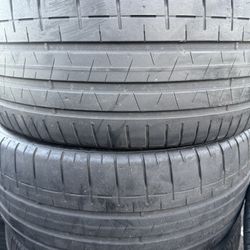 (2) 285/40ZR22 PAIR OF USED TIRES PIRELLI P ZERO CORSA 60% LIFE !!