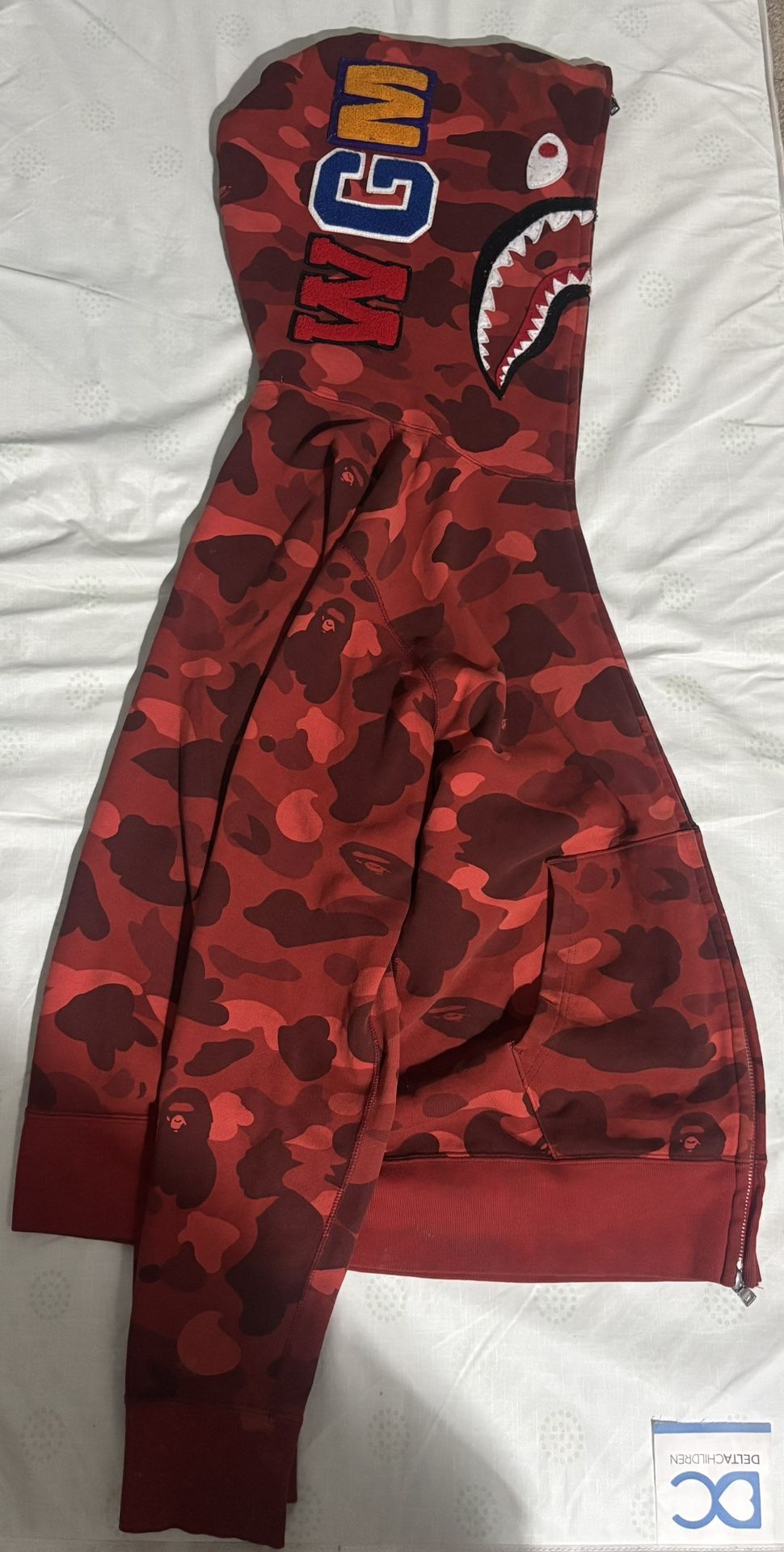 Bape Shark Full Zip Hoodie Red