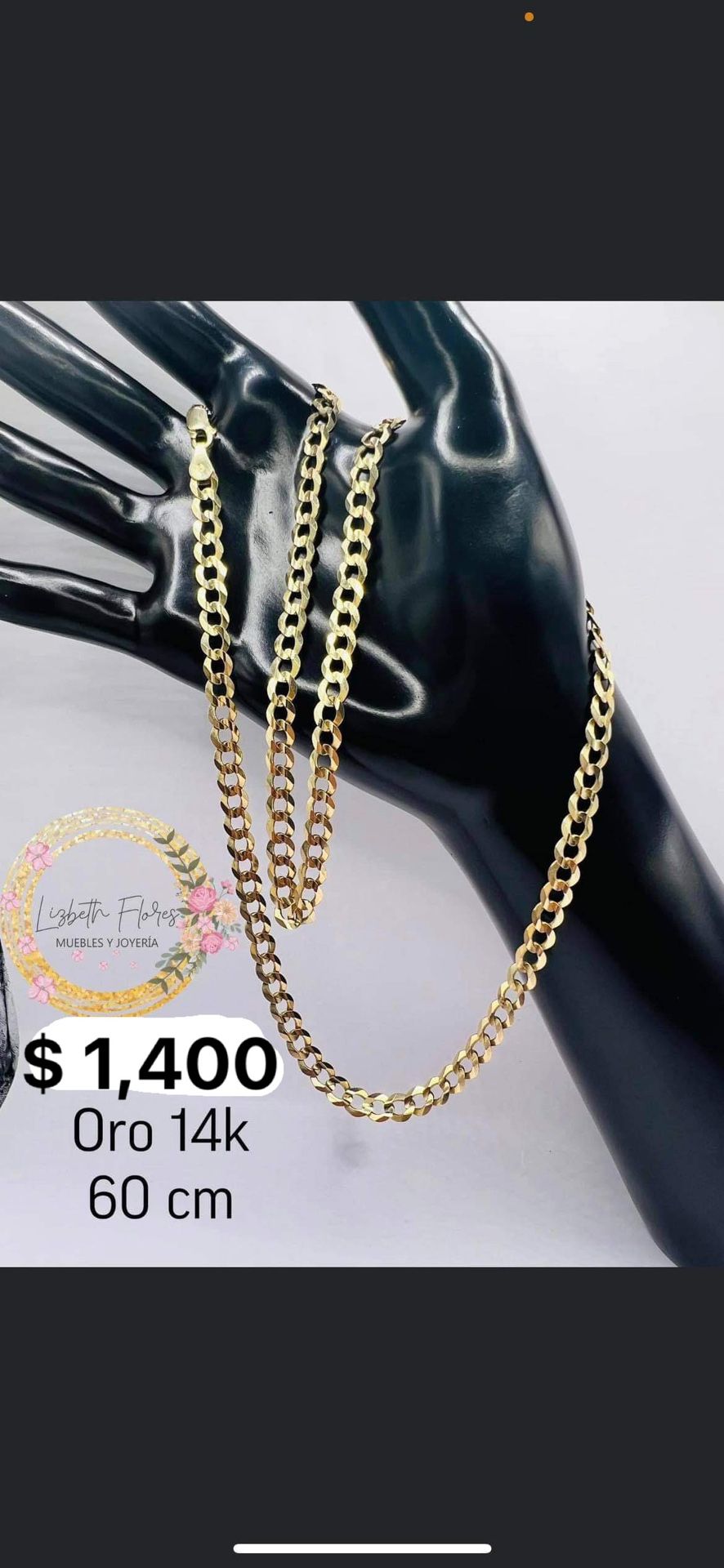 Cadena De Oro 14K .