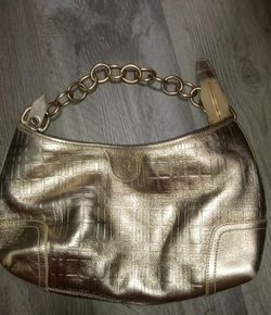 Vintage Burberry Metallic Silver Check Leather Shoulder Bag