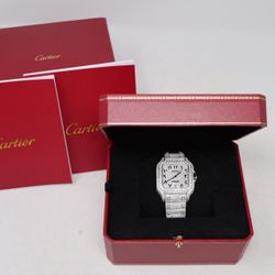 Iced out arab cartier santos