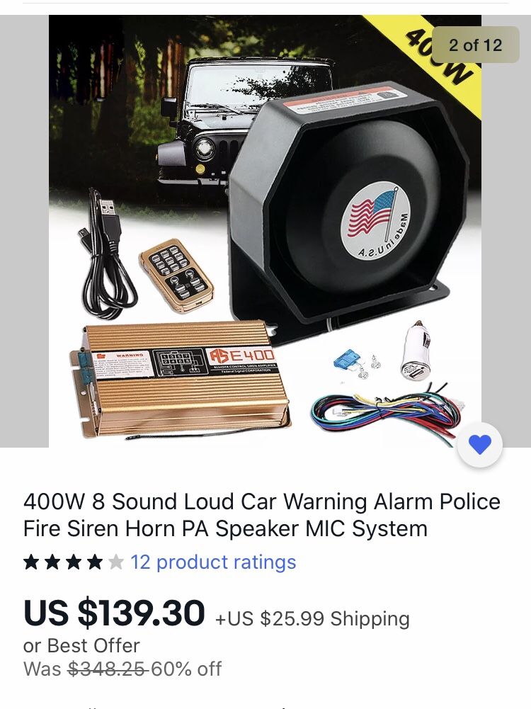 Car siren horn PA WIRELESS system