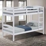 Twin Twin White Bunkbed With Ortho Mattress Included
