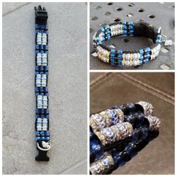 Custom Handmade Beaded Bling Dog Collar