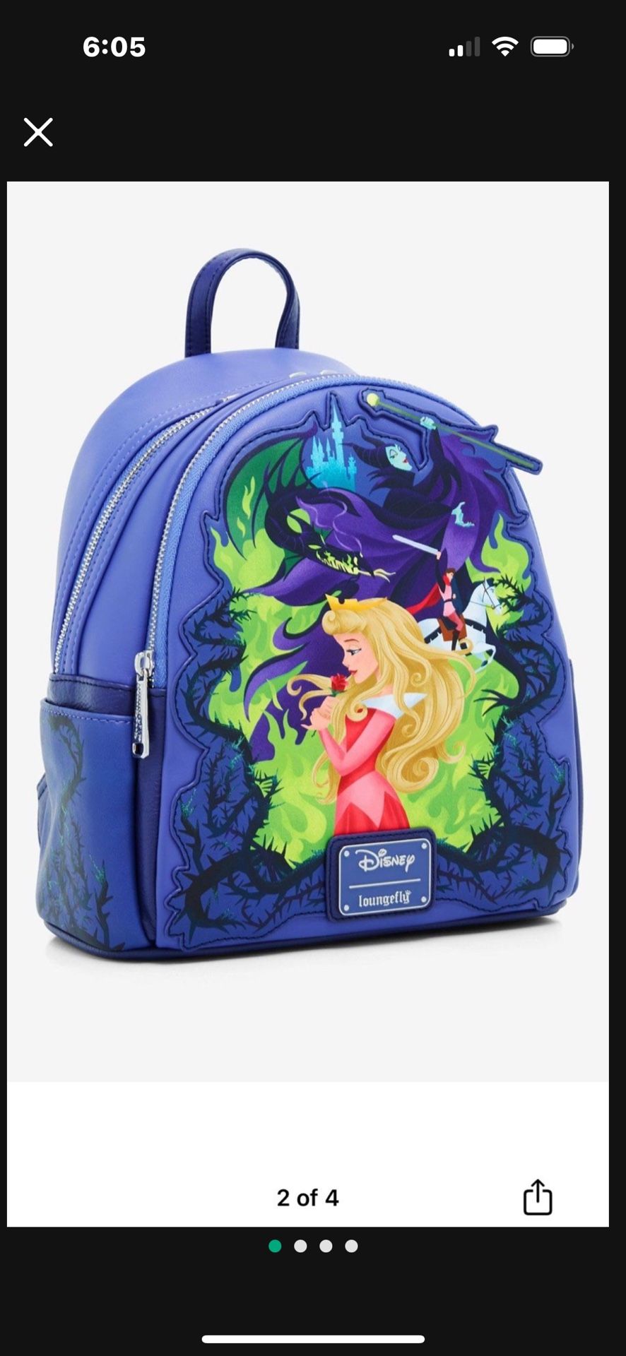 Disney Loungefly Sleeping Beauty EXCLUSIVE NWT -Matching Wallet In Profile (Price Is Firm)